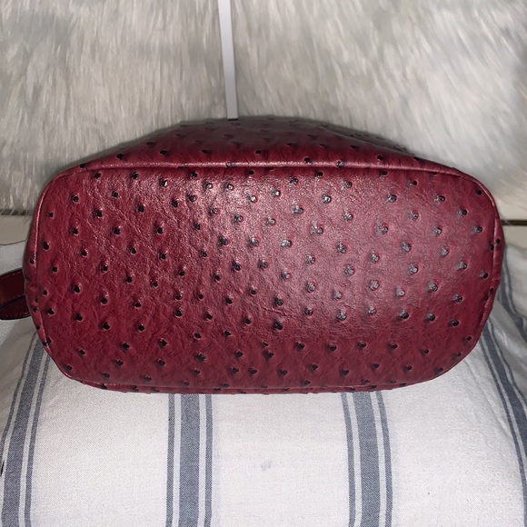 GIANI BERNINI OSTRICH SATCHEL BAG - Picture 5 of 12